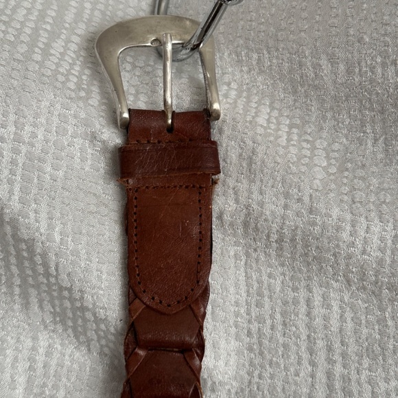 ,Vintage Y2K, real full grain 100%,  genuine brown leather women’s belt .size S